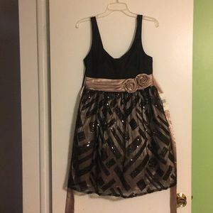 Black and gold dress
